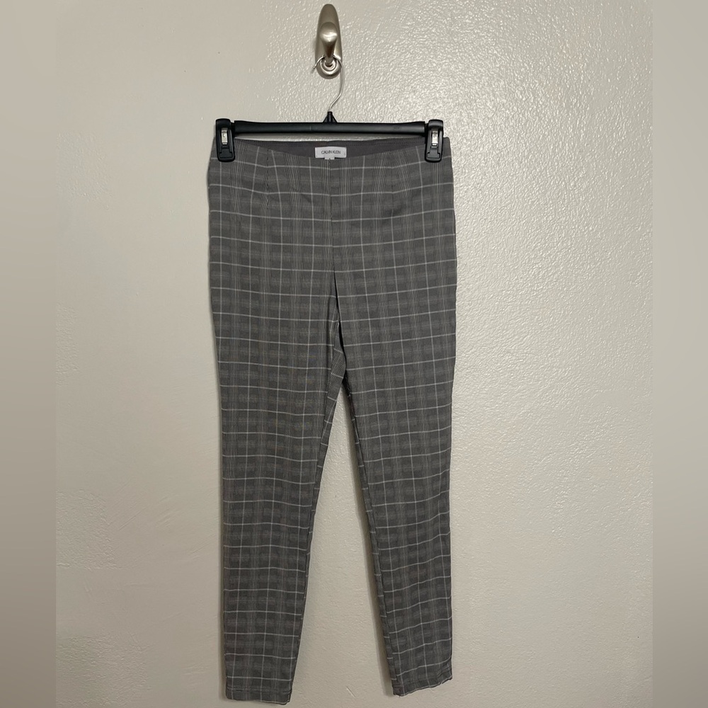 Calvin Klein Checkered Gray Dress Pants